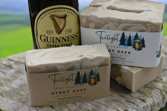 Guinness Extra Stout Beer Soap, with Rhassoul Clay Handmade Bar Soap