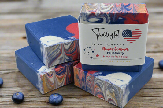 Blueberry Soap Americana Plant Based Natural Aloe Vera Handmade Bar Soap