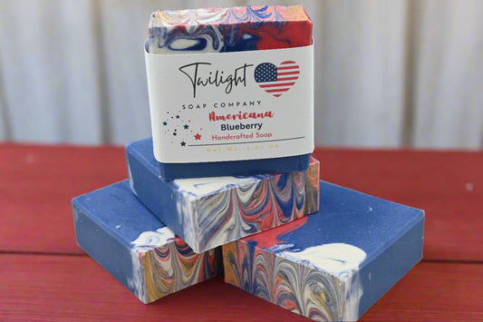 Blueberry Soap Americana Plant Based Natural Aloe Vera Handmade Bar Soap