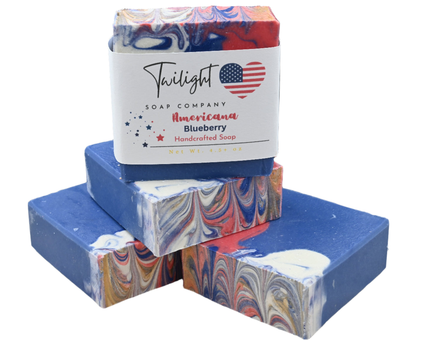 Blueberry Soap Americana Plant Based Natural Aloe Vera Handmade Bar Soap