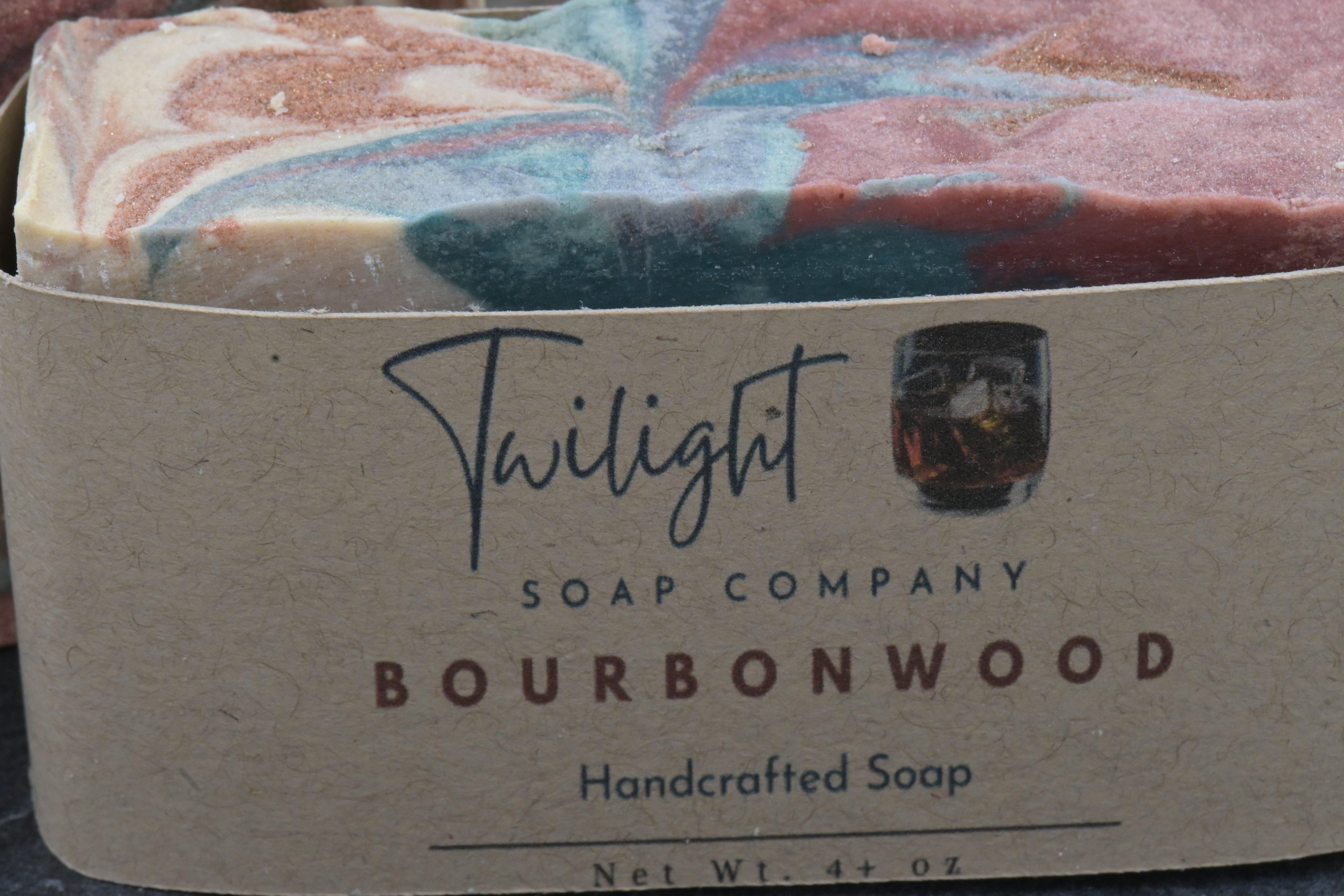 Bourbon Wood Soap, Plant Based Natural Aloe Vera Handmade Bar Soap
