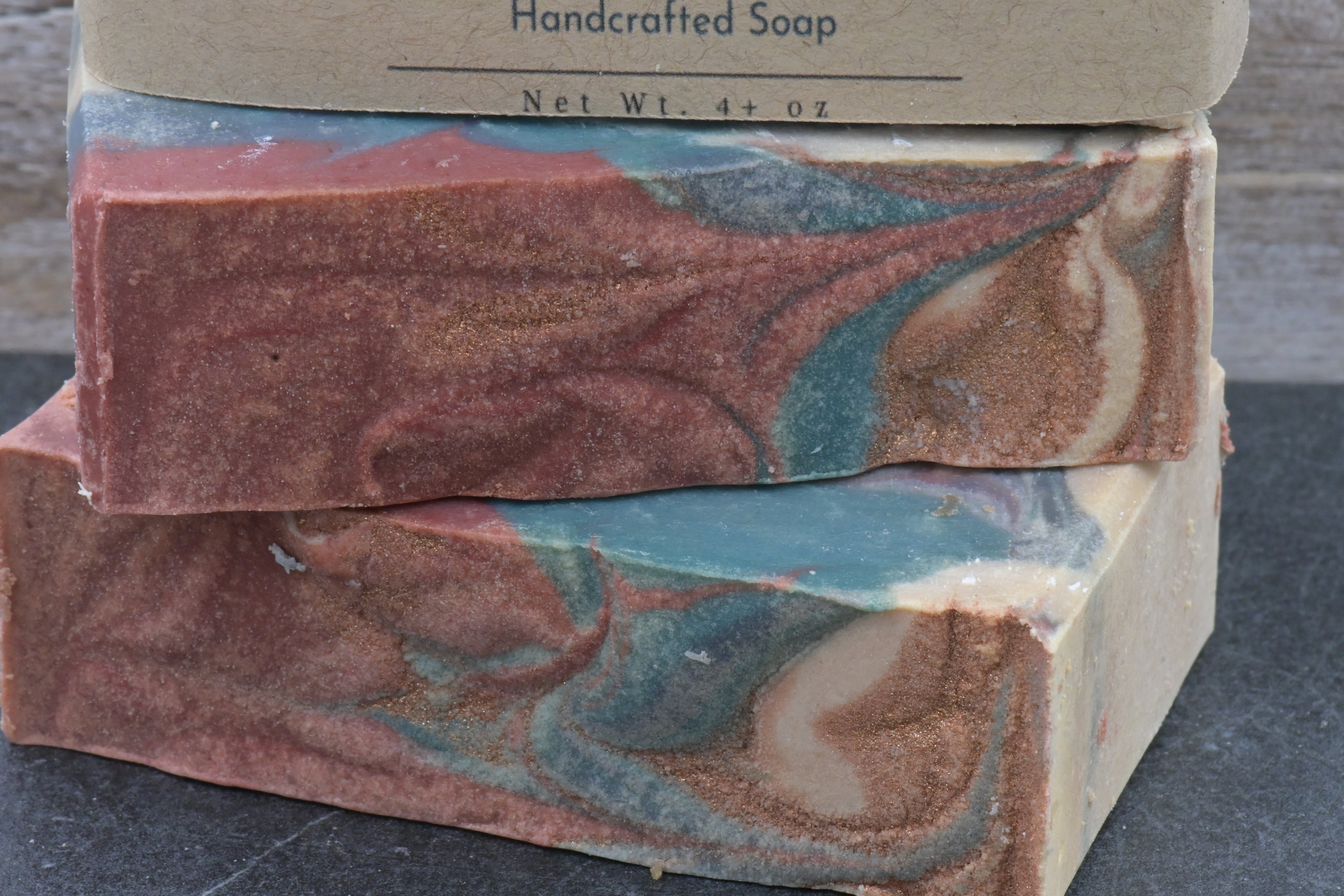 Bourbon Wood Soap, Plant Based Natural Aloe Vera Handmade Bar Soap