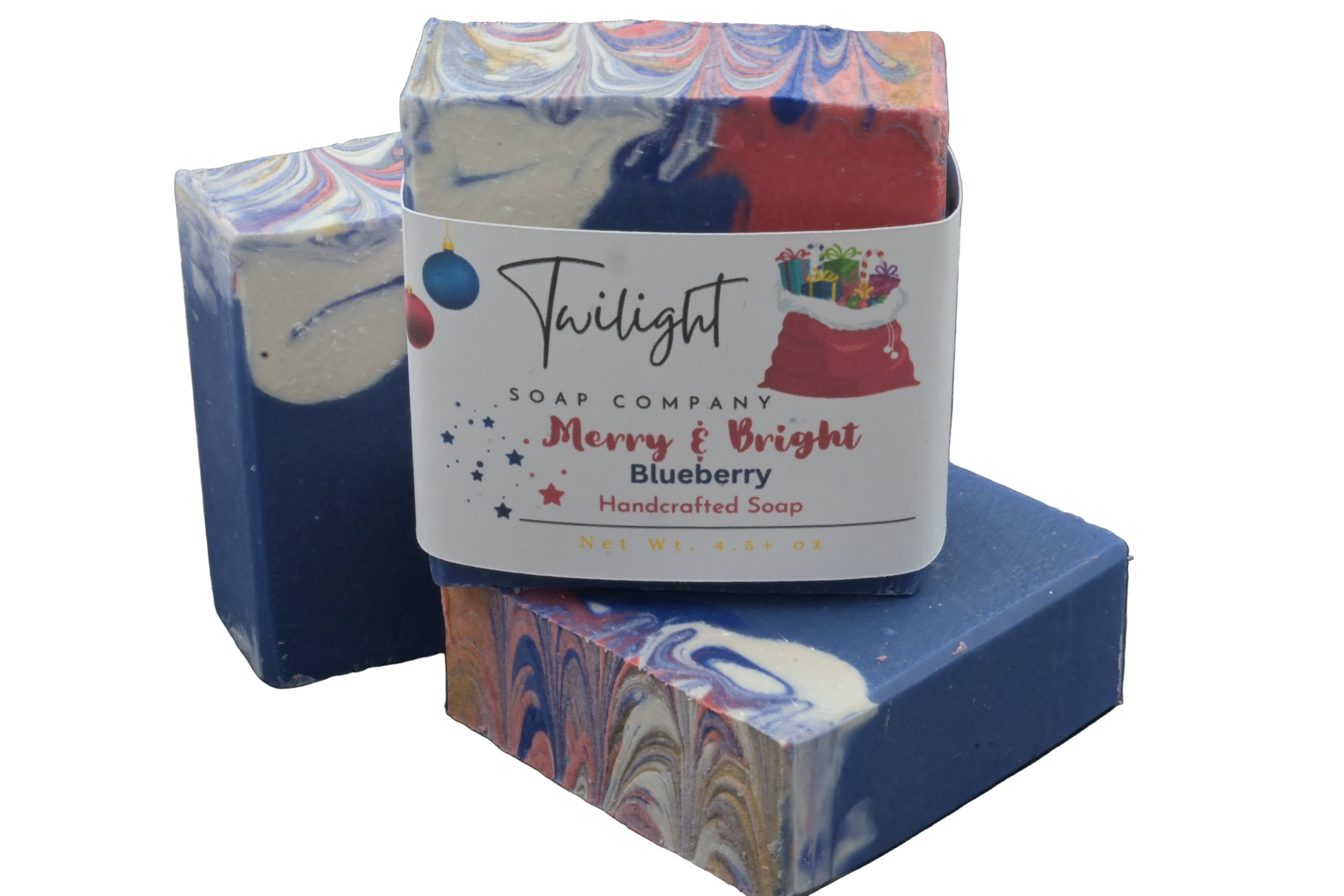 Merry & Bright Blueberry Soap Plant Based Natural Aloe Vera Handmade Bar Soap