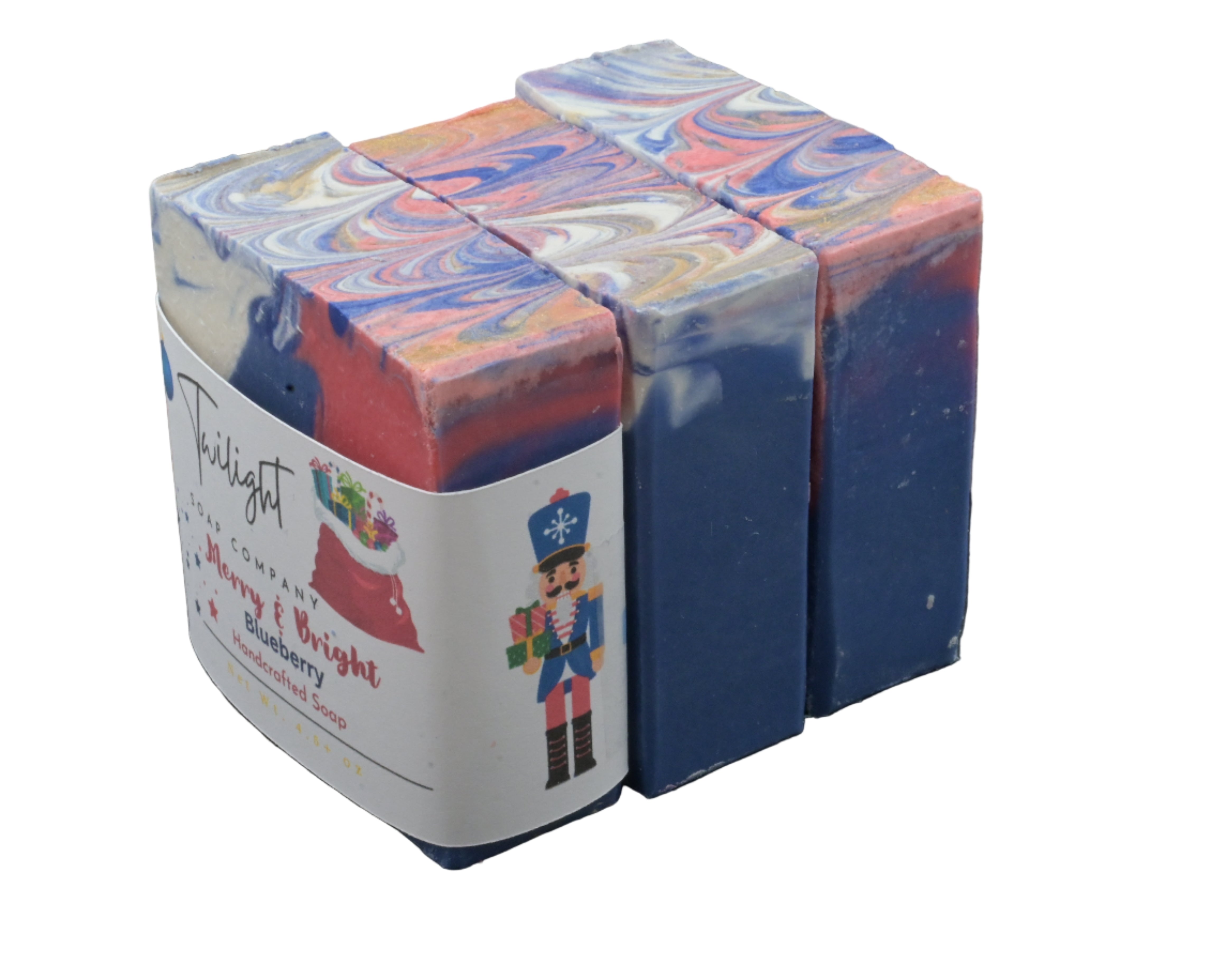 Merry & Bright Blueberry Soap Plant Based Natural Aloe Vera Handmade Bar Soap