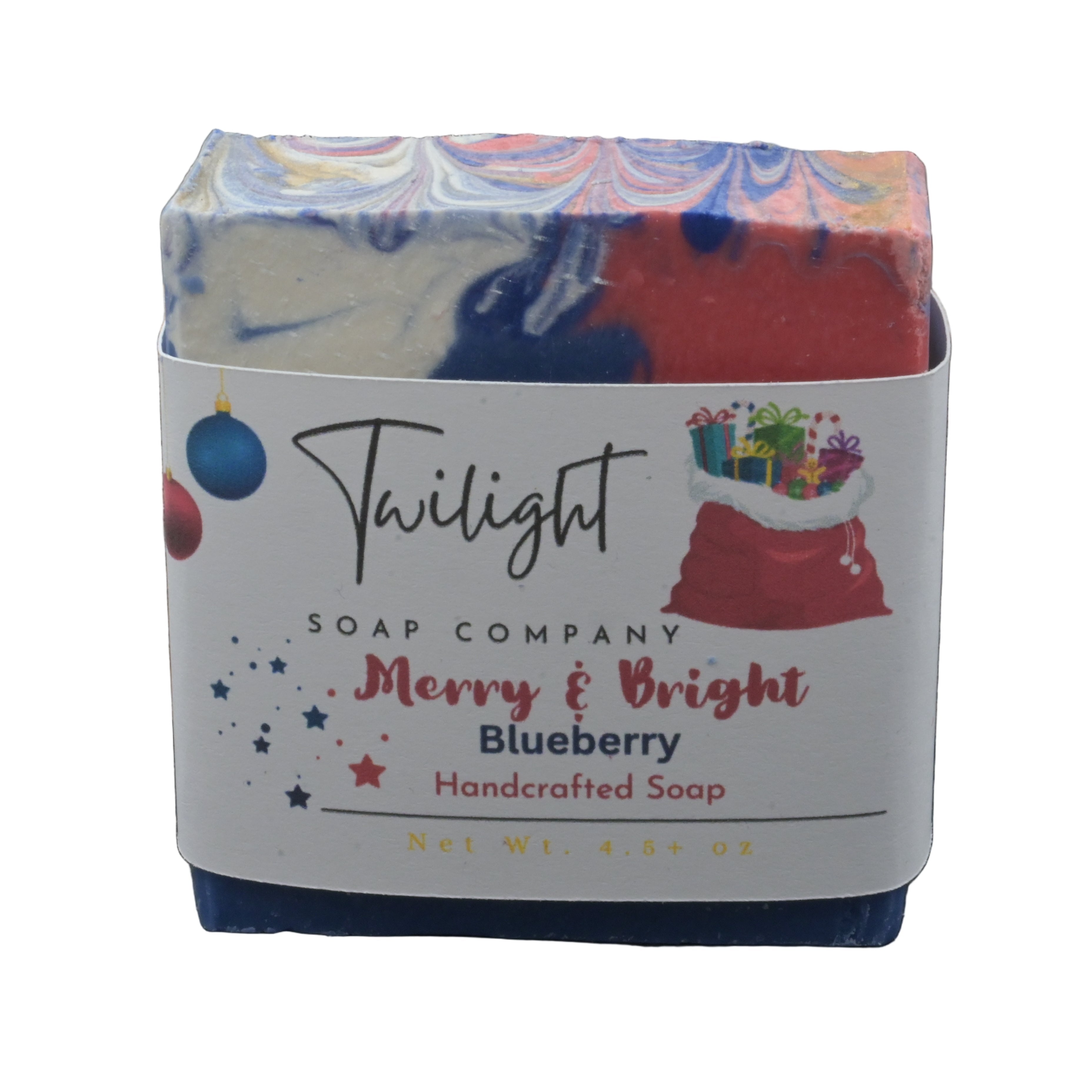 Merry & Bright Blueberry Soap Plant Based Natural Aloe Vera Handmade Bar Soap