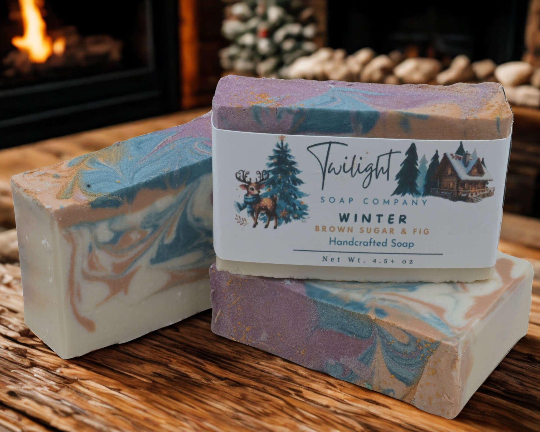 Winter Brown Sugar and Fig Holiday Handmade Bar Soap
