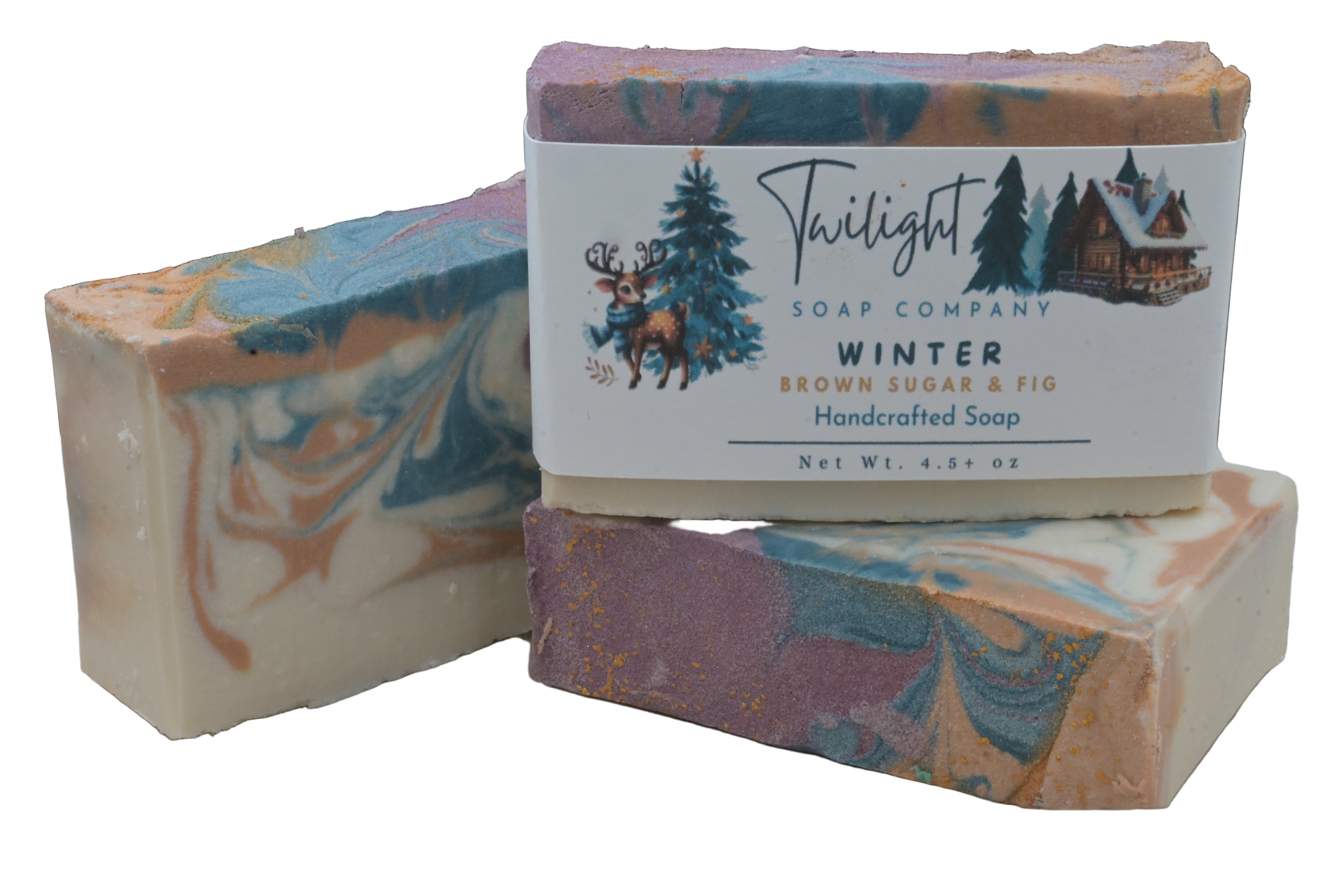Winter Brown Sugar and Fig Holiday Handmade Bar Soap