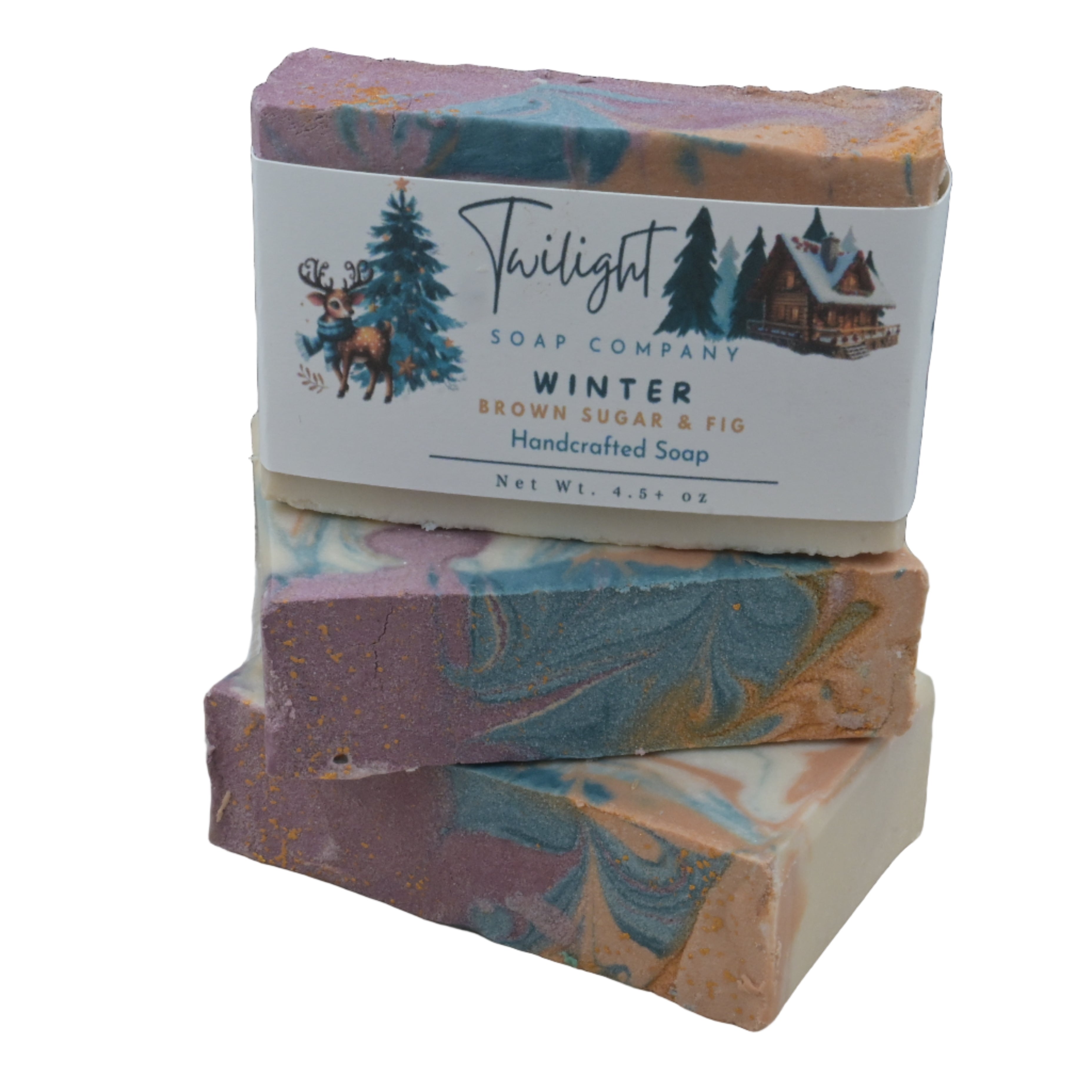 Winter Brown Sugar and Fig Holiday Handmade Bar Soap