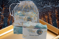 Winter Castle Plant Based Natural Aloe Vera Handmade Bar Soap in Organza Gift Bag
